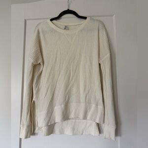 Z Supply Cream Long Sleeve Textured Sweater